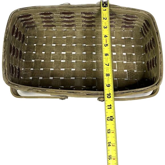 American Patriotic Themed Basket Vintage 15" With Handles Harvest Storage Decor - Picture 9 of 9